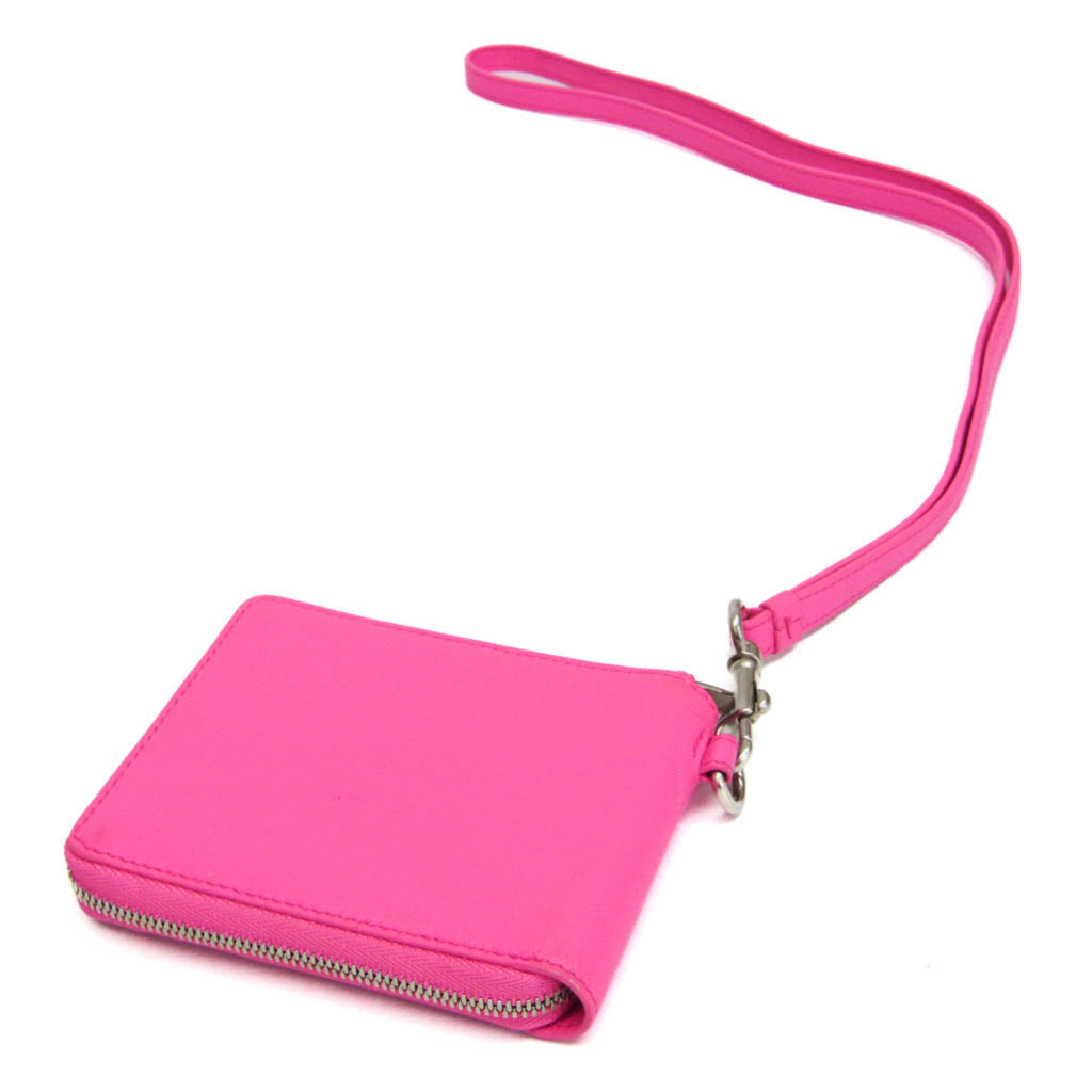 Balenciaga Essential Mini Wallet 659224 Women's Leather Wallet (bi-fold) Pink