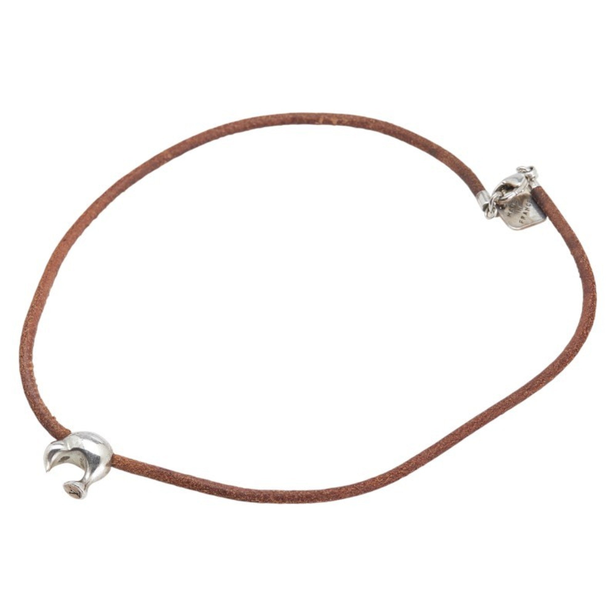 Louis Vuitton Cup 2003 Limited Edition Kiwi Choker in Silver and Brown SV925 Leather for Women