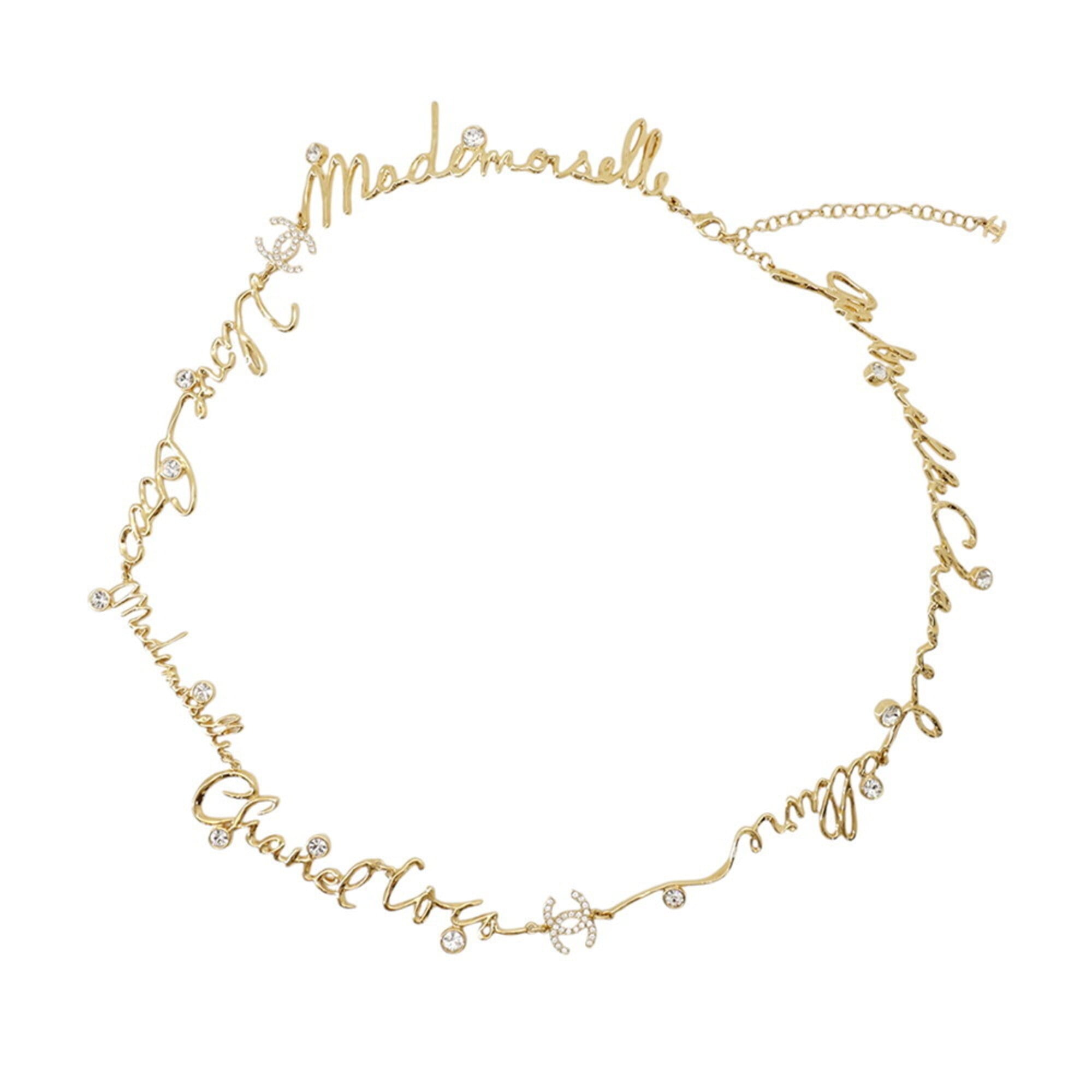 Chanel Necklace I LOVE COCO Coco Mark Rhinestone I24 S ABD430 CHANEL Long NECKLACE — Like New