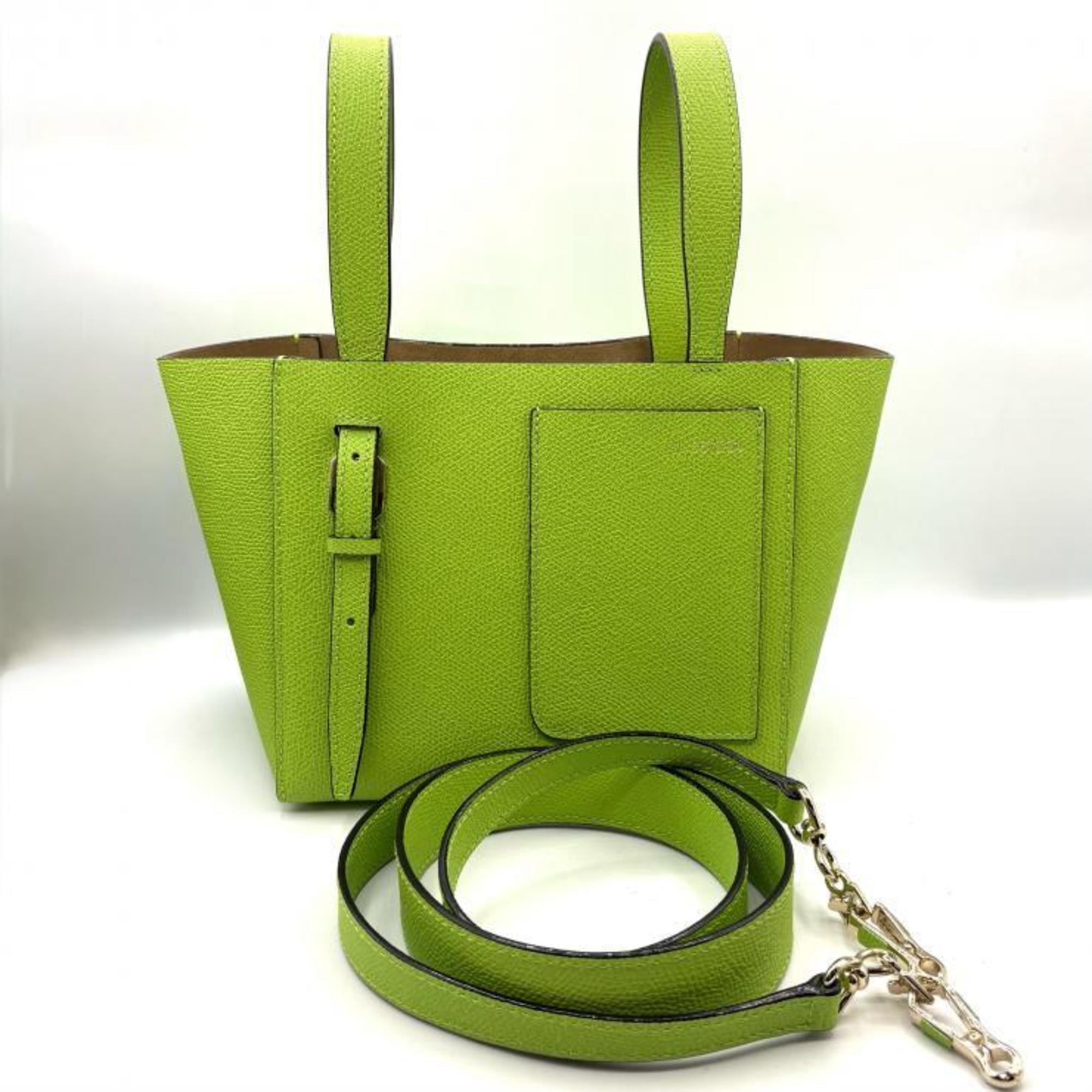 Valextra Bucket Micro Shoulder Bag, Apple Green (WBSF0090028LOCTFVE) — Like New
