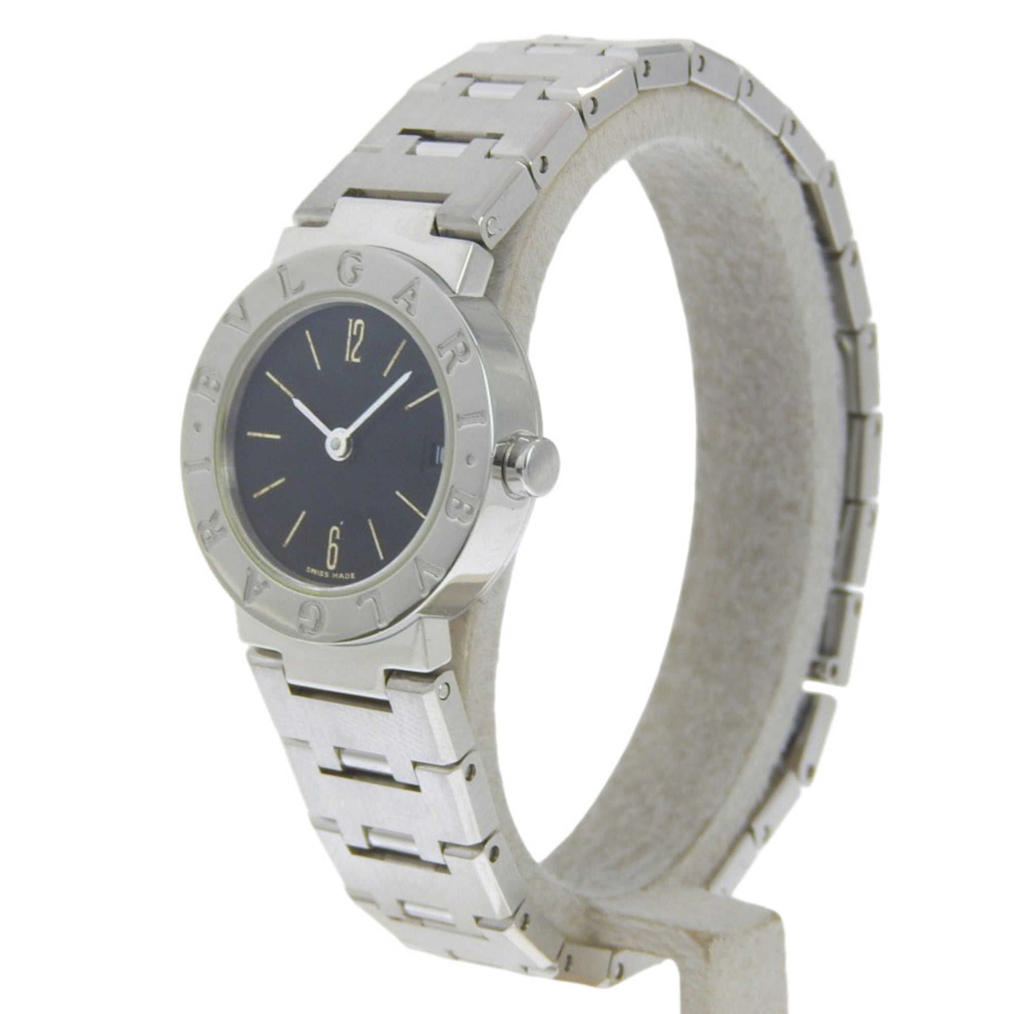 Bvlgari BVLGARI Watch BB23SS Stainless Steel Quartz Analog Black Dial Women's — Good
