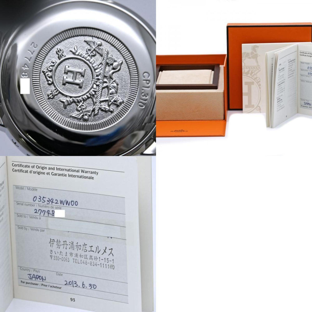 HERMES Clipper Classic CP1.310.220 4966 Boys' Watch Stainless Steel 40519 — Very Good