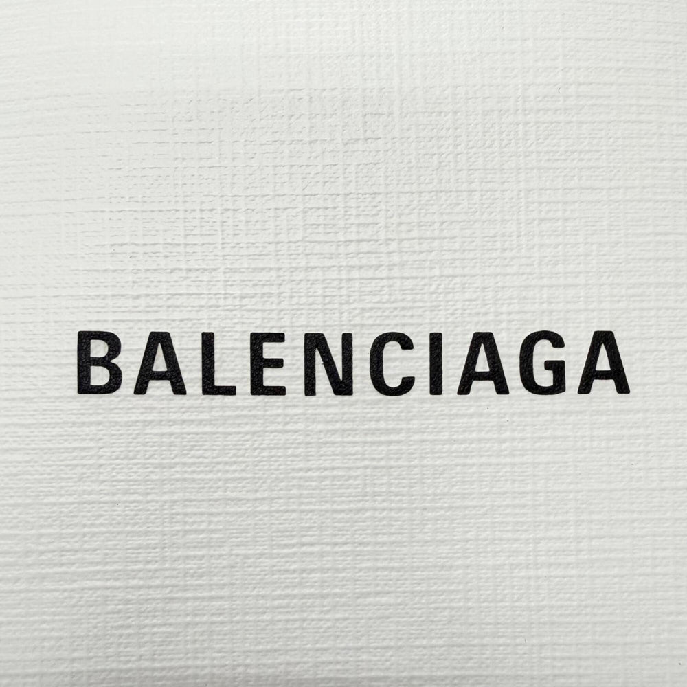 BALENCIAGA 593826 Logo Leather Shopping Phone Holder Shoulder Bag White Men's with Dust — Like New