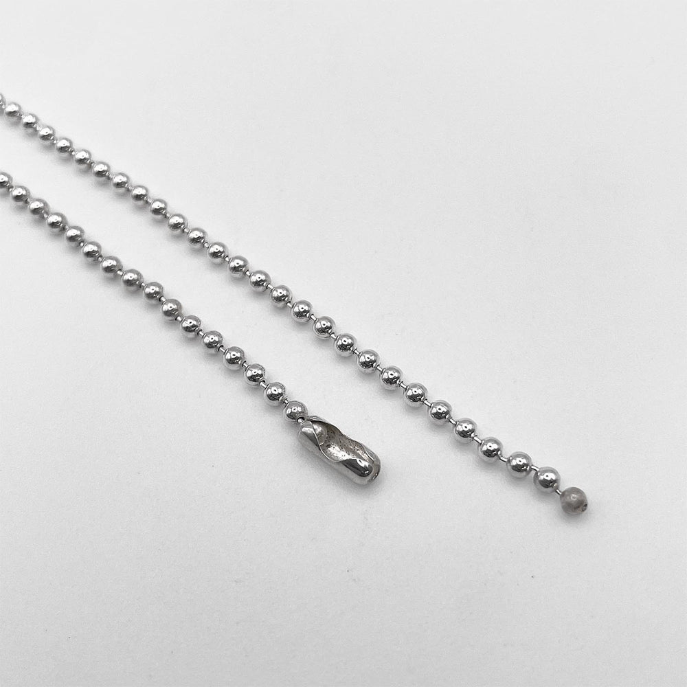 GUCCI Dog Tag Ball Chain Plate Necklace Pendant SV925 Men's Women's — Like New