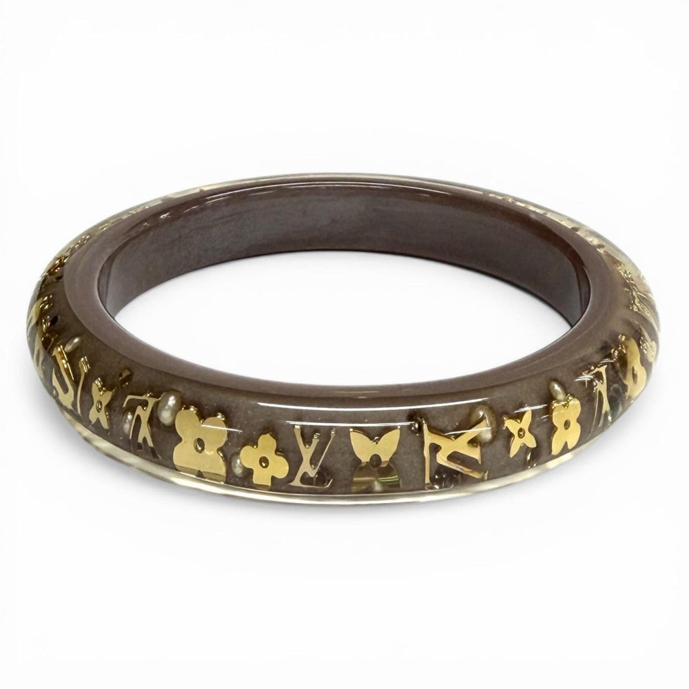 LOUIS VUITTON M65867 Bracelet Inclusion TPM Monogram Bangle Clear Brown Gold with Dust Bag Women's — Like New
