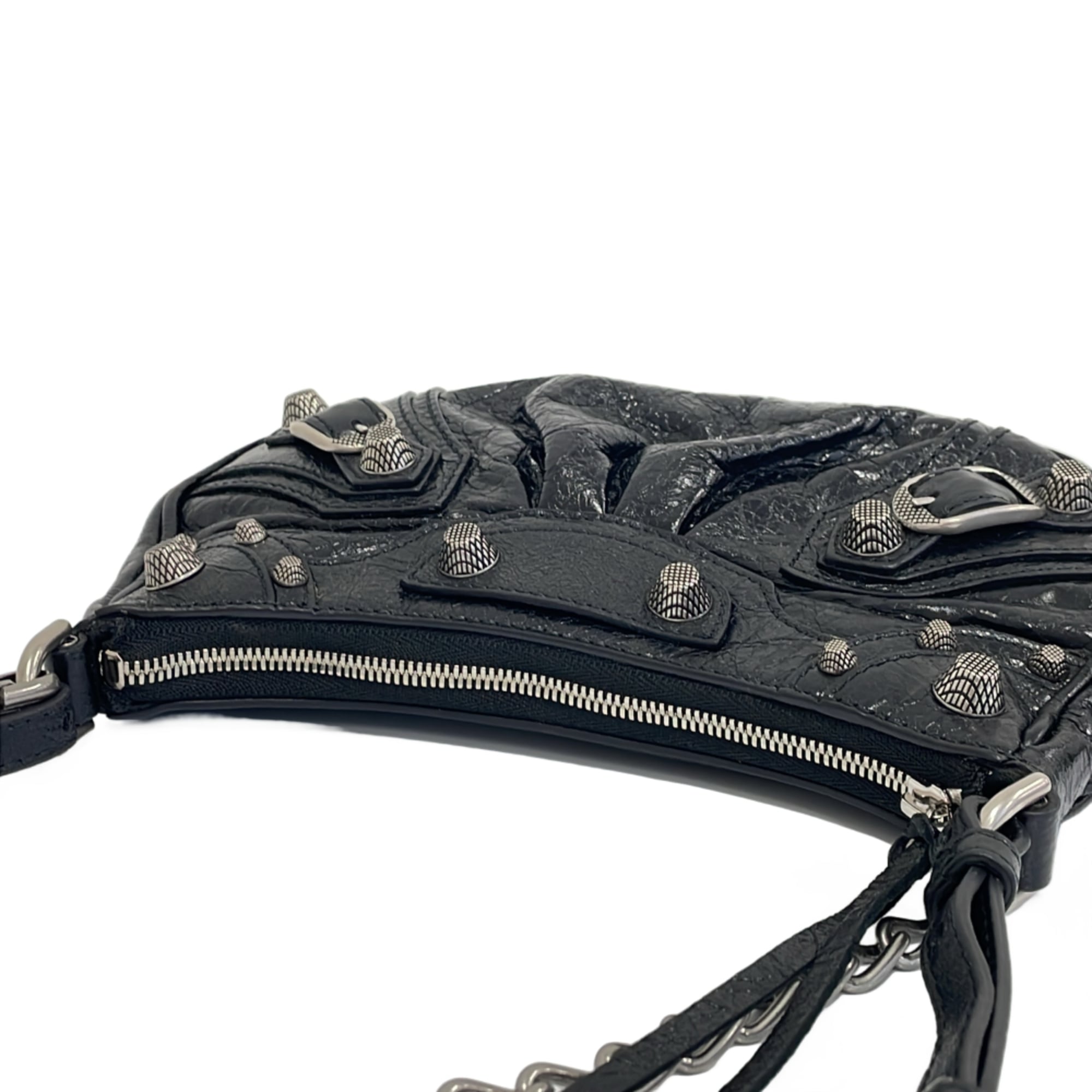BALENCIAGA Le Cagoule Mini 2-way Chain Shoulder Bag 695814 Black Women's — Like New