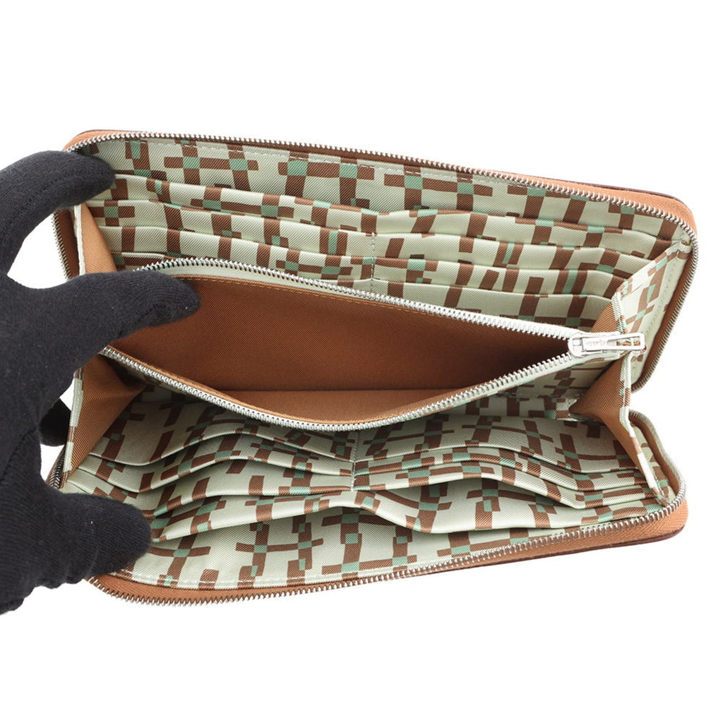 Hermes Hermès Azap Long Silkin Gold Wallet/Epson B Stamp Wallet