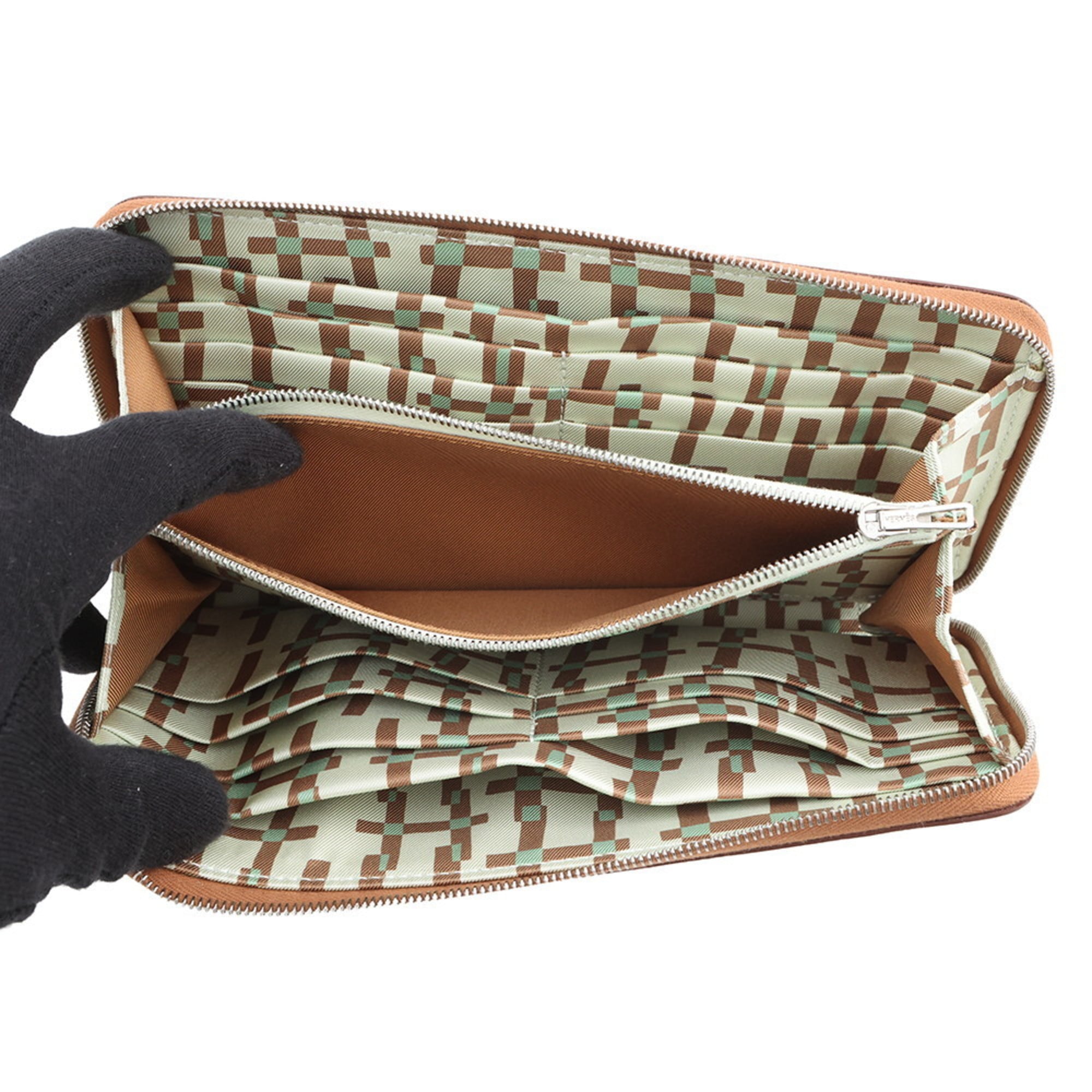 Hermes Hermès Azap Long Silkin Gold Wallet/Epson B Stamp Wallet