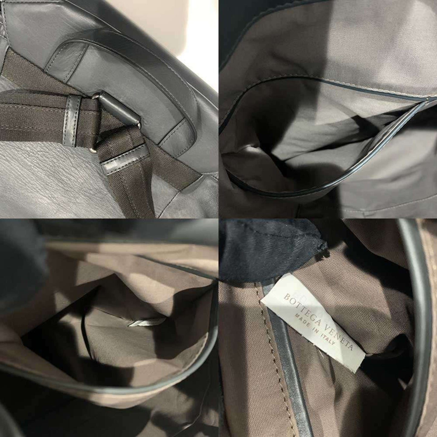 Bottega Veneta Intrecciato Calf Leather Backpack in Gray