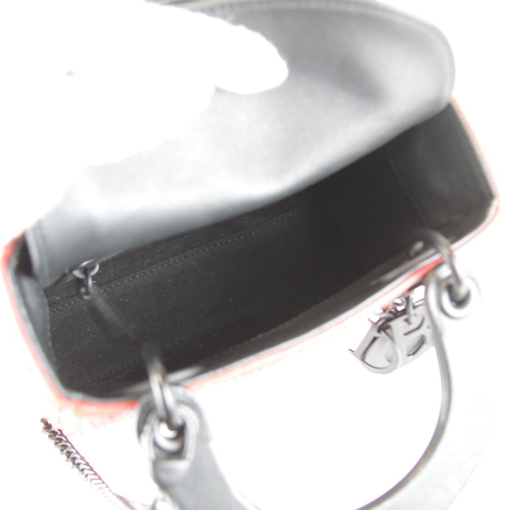 Christian Dior shoulder bag, leather/rhinestone, red, women's — Like New