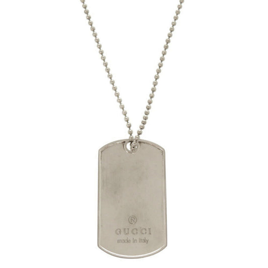 Gucci Dog Tag Plate Silver 925 Necklace Pendant 0651 GUCCI