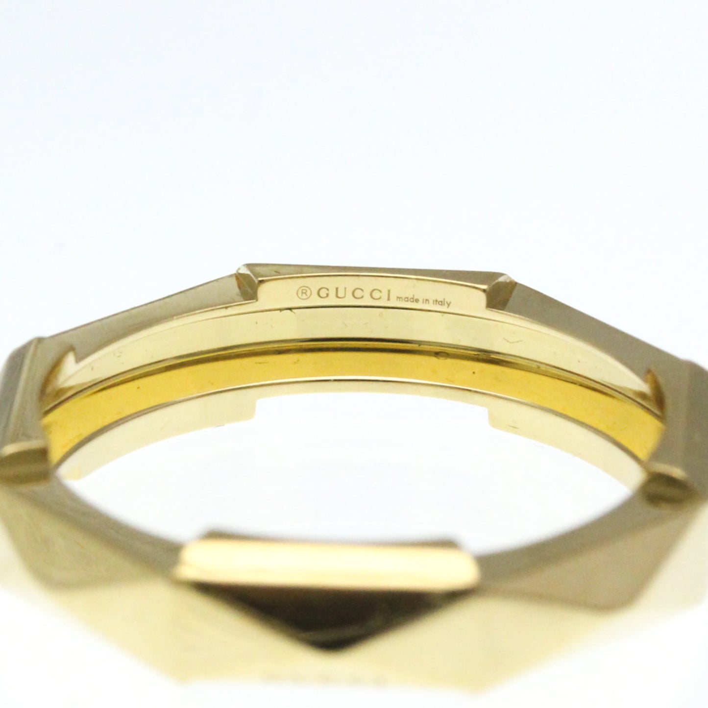 Gucci Studded Ring Yellow Gold (18K) Fashion No Stone Band Ring Gold