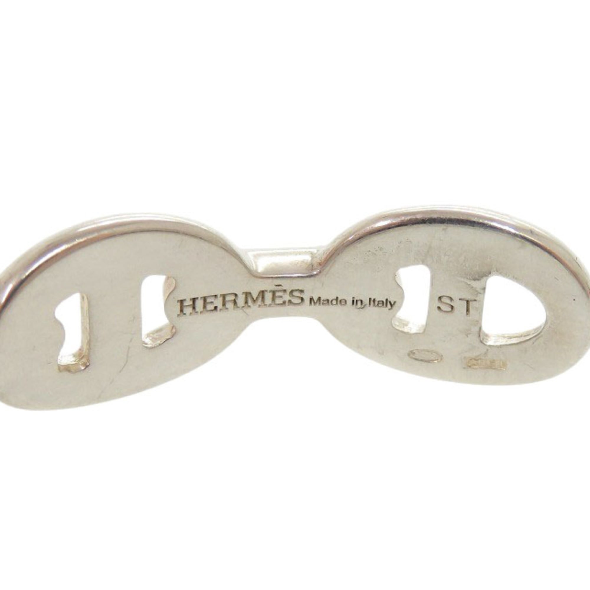 Excellent condition Hermes Chaine d'Ancre Enchaine Silver 925 Bangle 1203