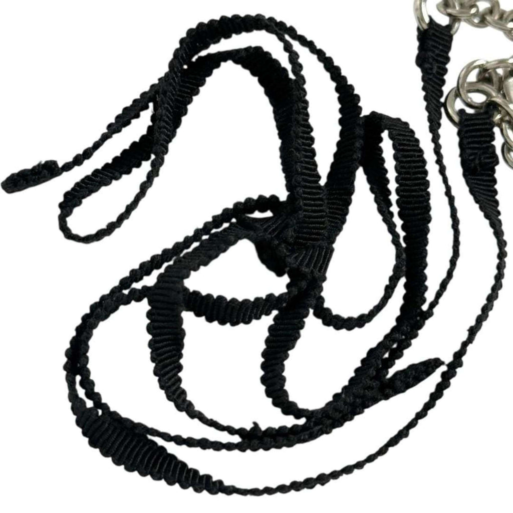 Prada Women's Skull Pendant Necklace Chain in Black