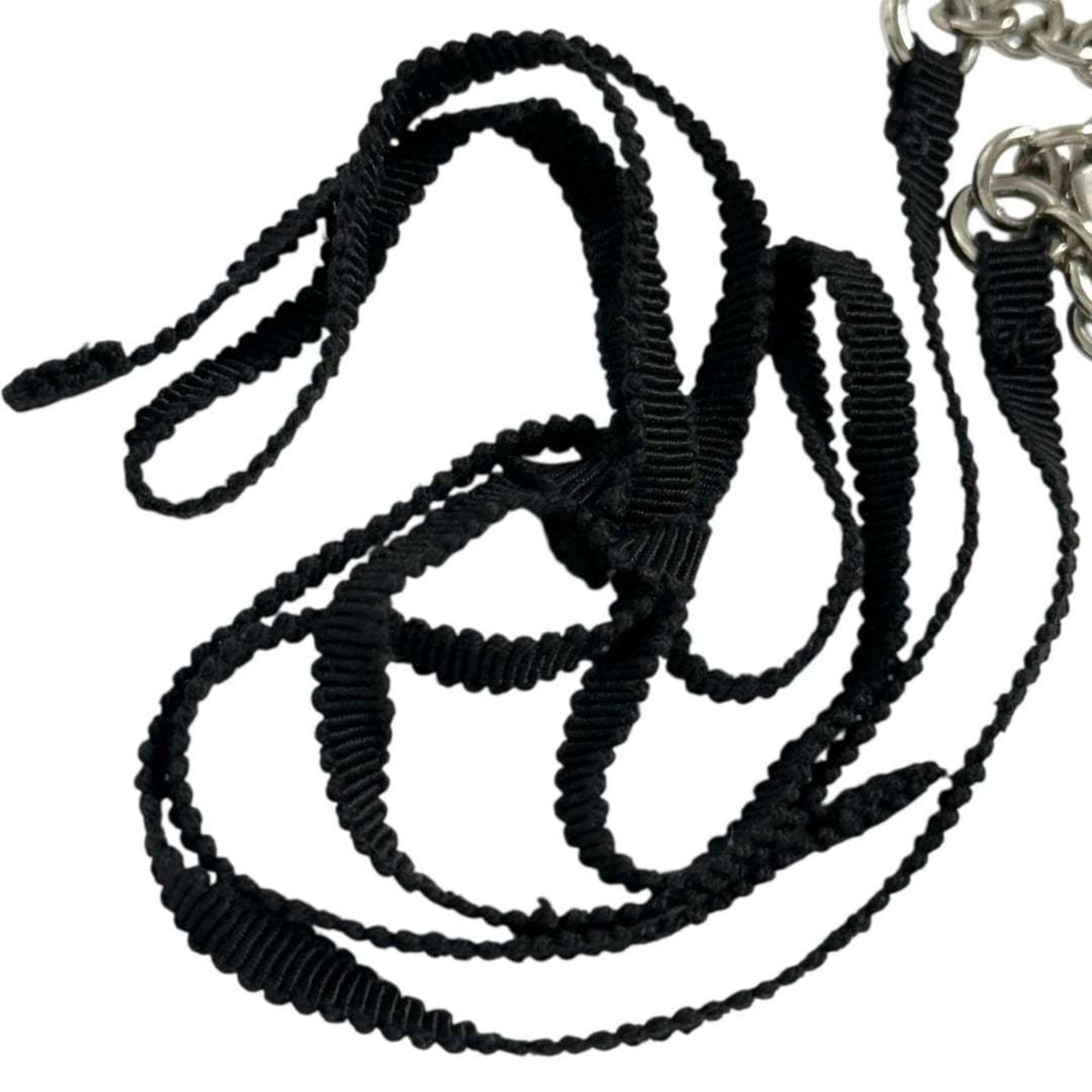 Prada Women's Skull Pendant Necklace Chain in Black