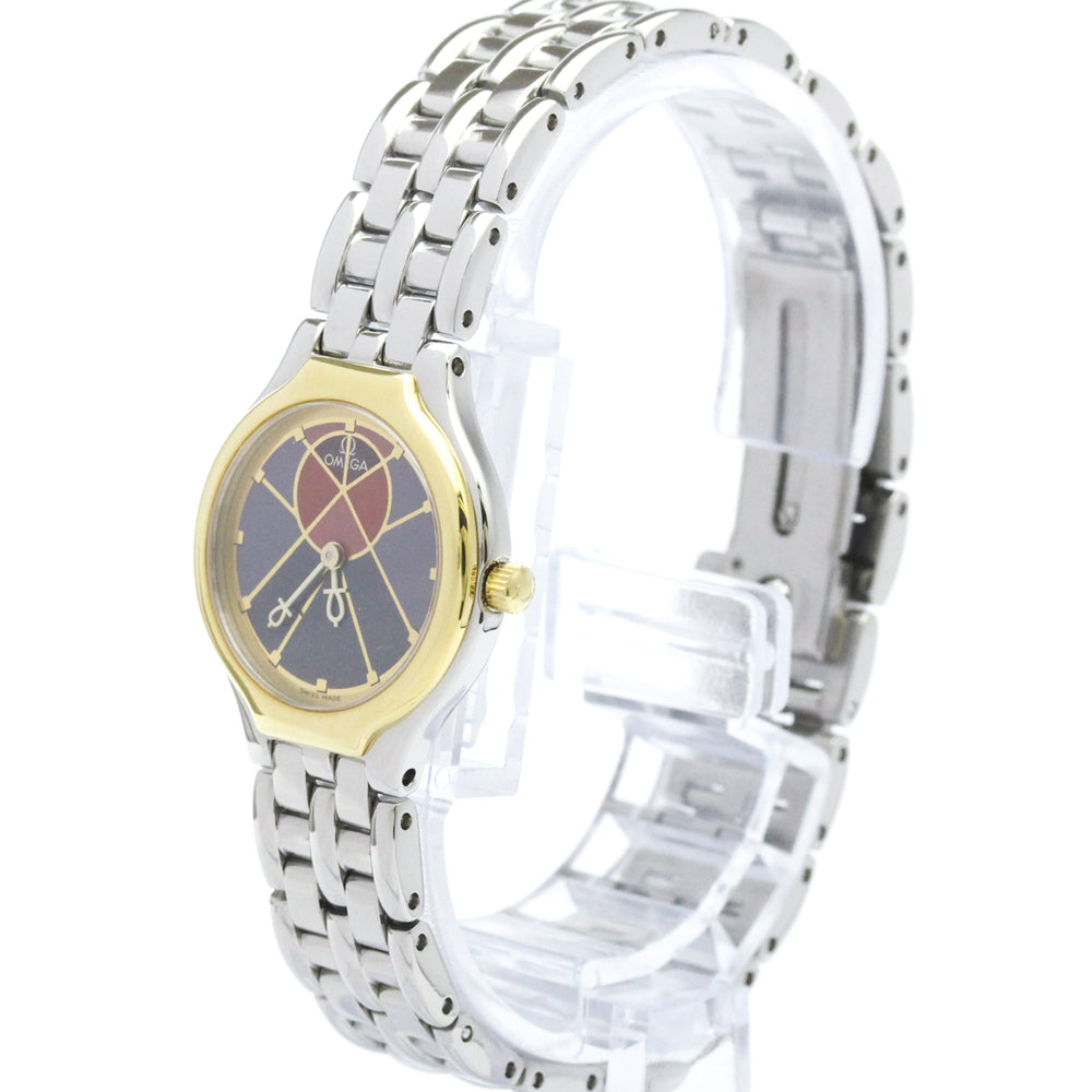 OMEGA De Ville Symbol K18 Gold Stainless Steel Ladies Watch 595.0101 Polished — Very Good