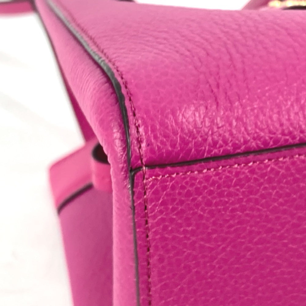 FENDI 8BS083 ORIGAMI MINI Small Shoulder Bag Leather Women's Purple G-240425-54 — New - Store Return