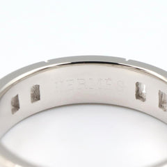 Hermes Hercules Ring, 18K White Gold (18KWG), Women's, Silver Tone — Like New