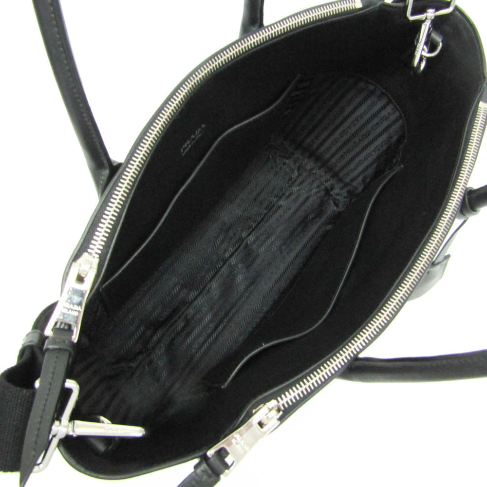 Prada GRACE LUX 1BA183 Women's Leather Shoulder Bag,Tote Bag Black — Like New