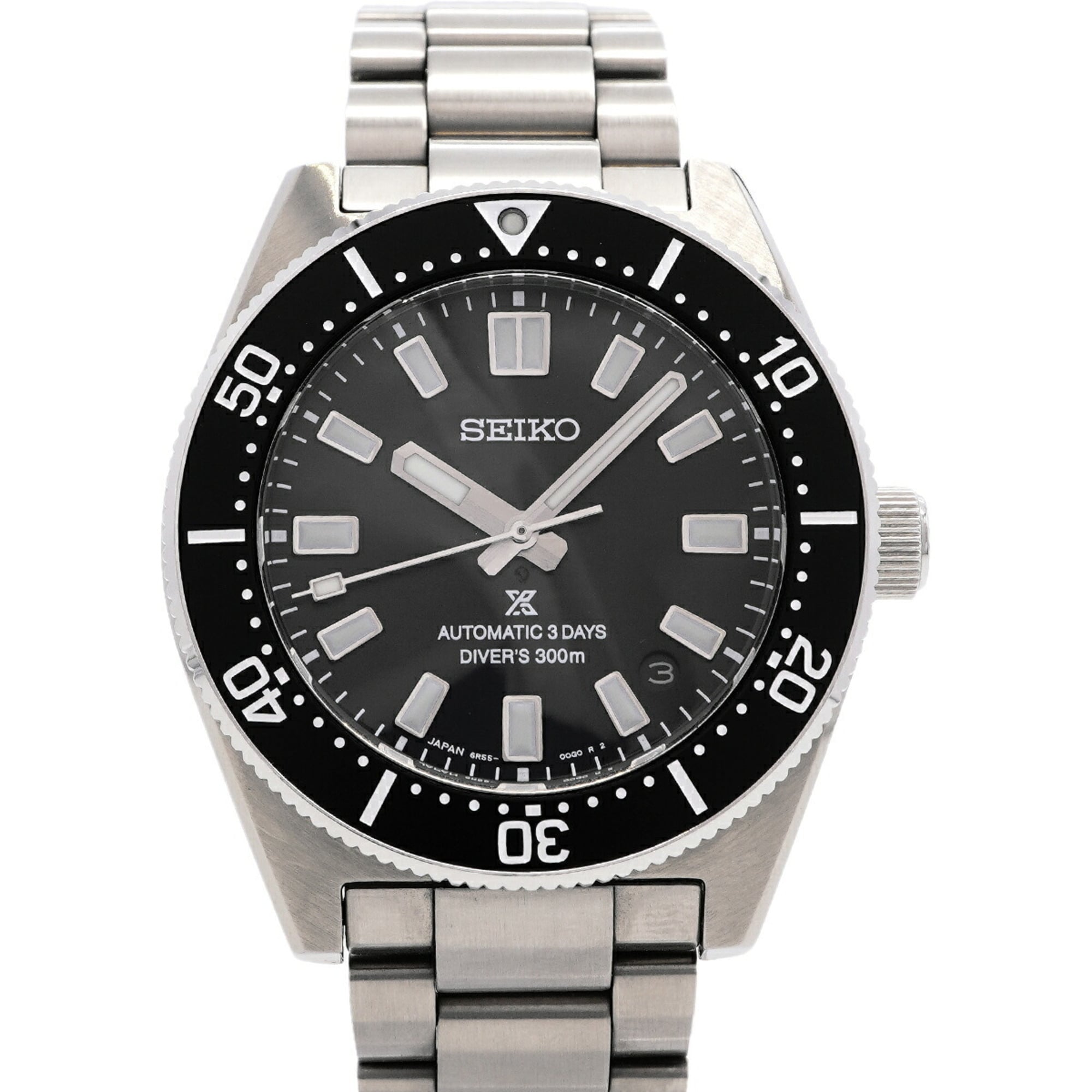 Seiko Prospex Diver Scuba SBDC197 6R55-00G0 Black Dial Men's Watch — Very Good