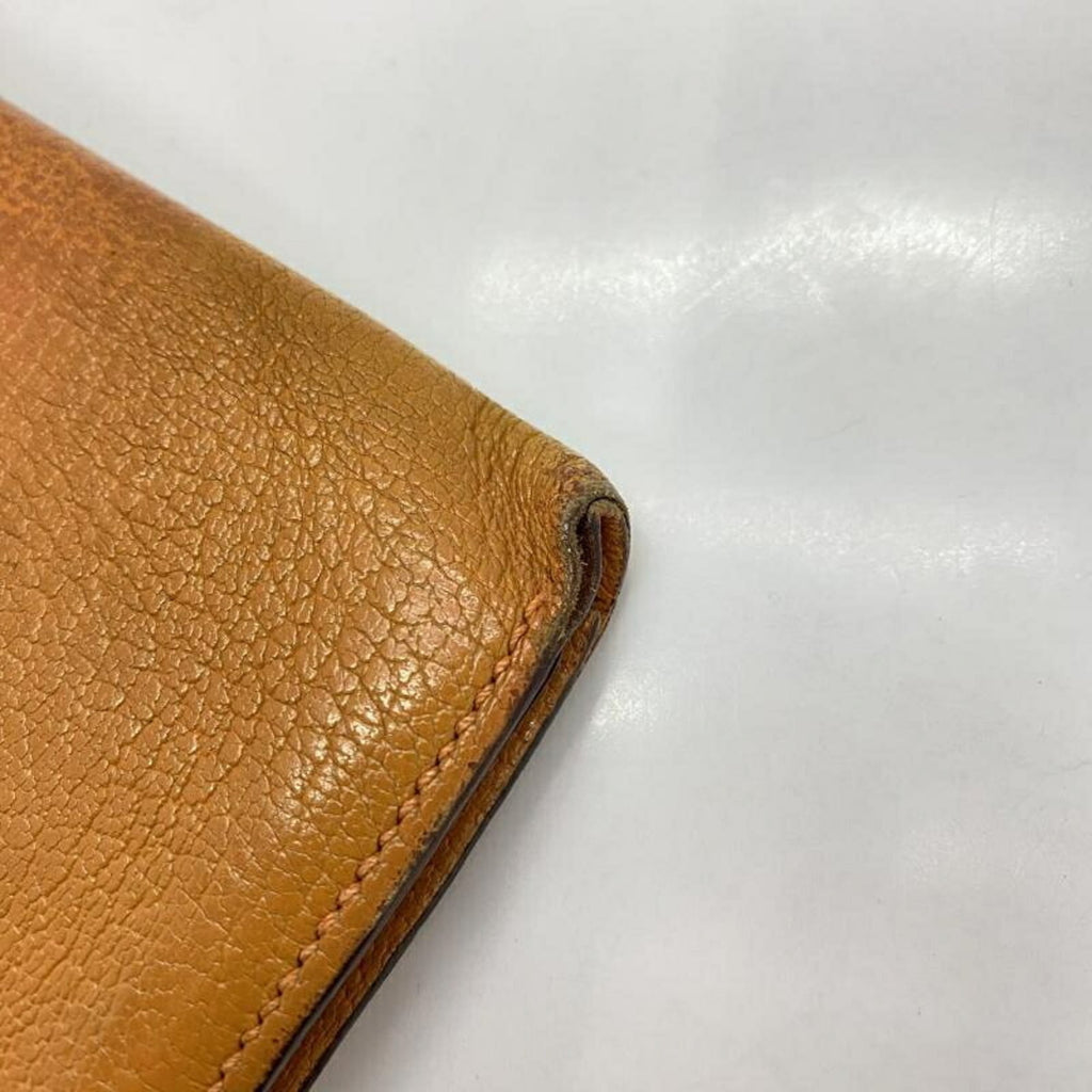 HERMES Bearn Souffle Long Wallet Orange Hermes