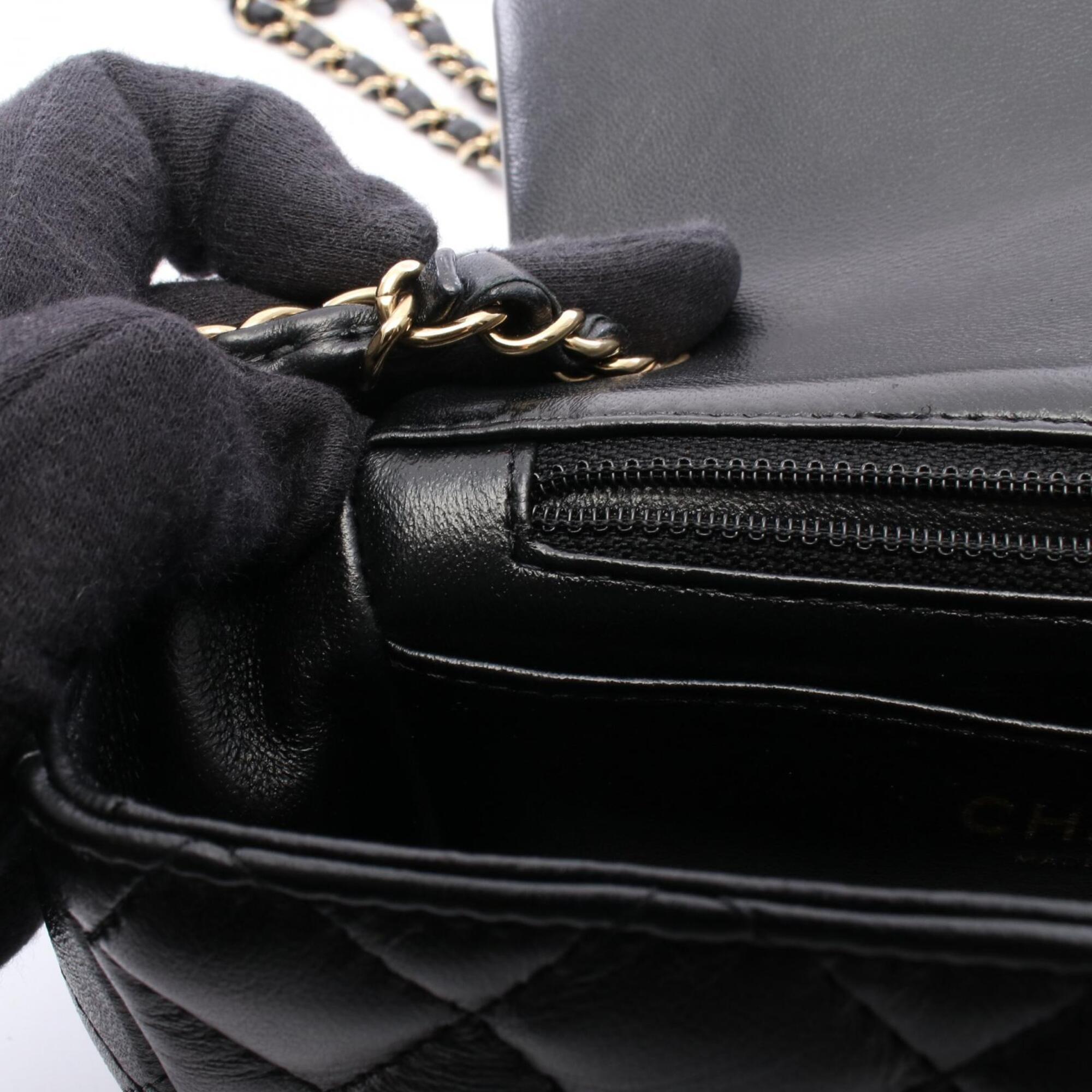 Chanel Mini Matelassé Shoulder Bag/Handbag, Lambskin Leather, Women's, Black (A35200) — New - Store Return