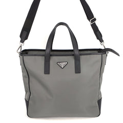 Prada Triangle Tote Bag Tessuto Saffiano Re-Nylon Nylon 2VG064 PRADA Black Handbag — Like New