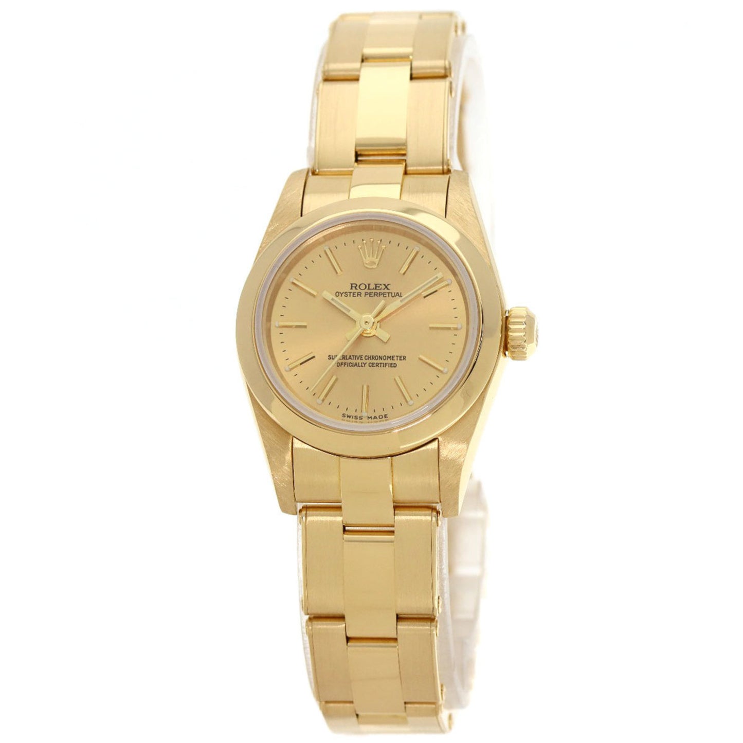 Rolex 76188 Oyster Perpetual Watch 18K Yellow Gold K18YG Ladies ROLEX
