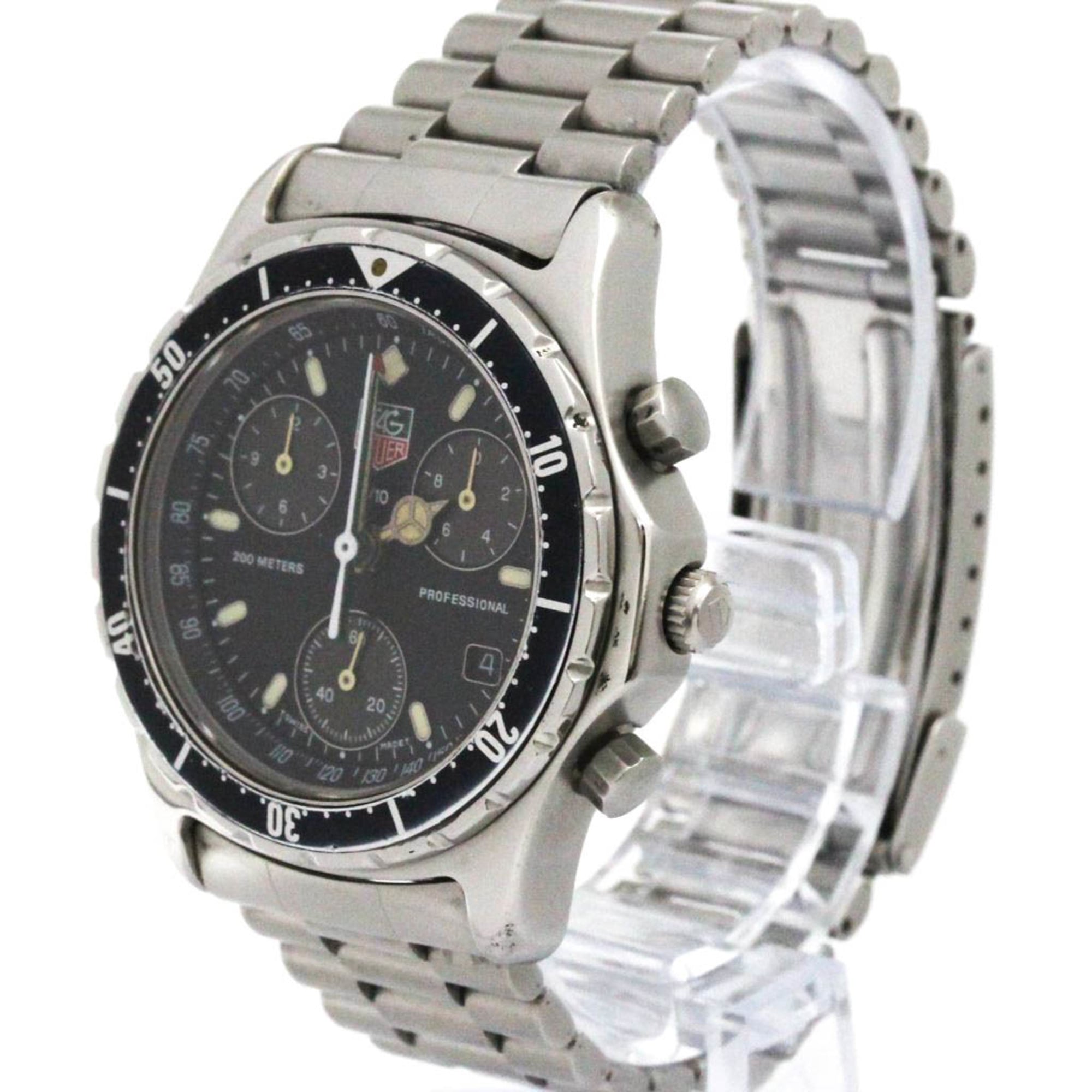 TAG HEUER Professional Chronograph Steel Quartz Mens Watch 570.206 — Good