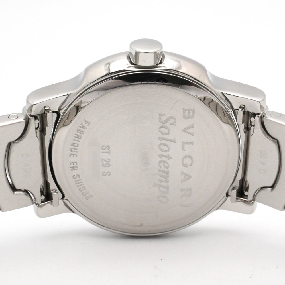 Bulgari BVLGARI Solo Tempo Watch, Stainless Steel, Women's, Black, ST29S — Very Good