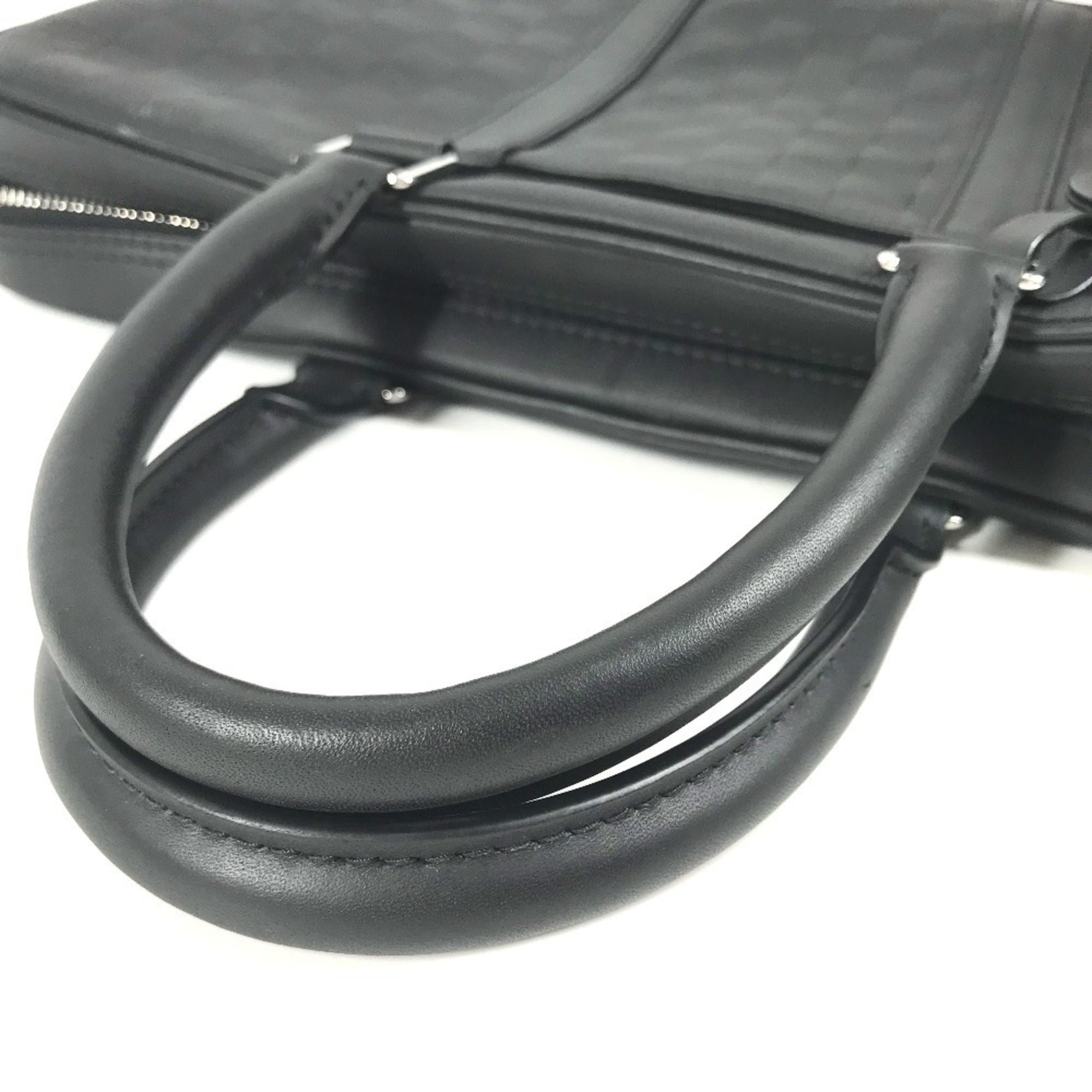 LOUIS VUITTON N40444 Damier Infini Porte Documents Voyage PDV Bag 2-Way Shoulder Handbag Business Leather Men's Women's Onyx Black — Like New