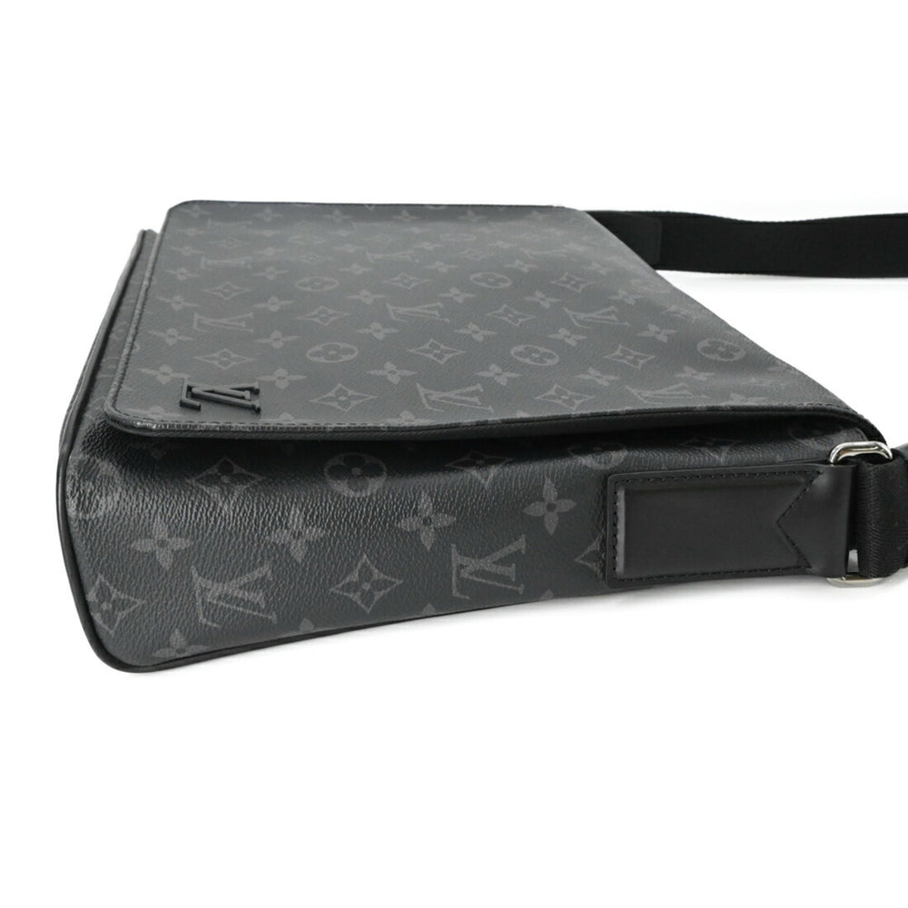 LOUIS VUITTON District MM NM Shoulder Bag, Monogram Eclipse, Black, Men's, M44001 — Like New