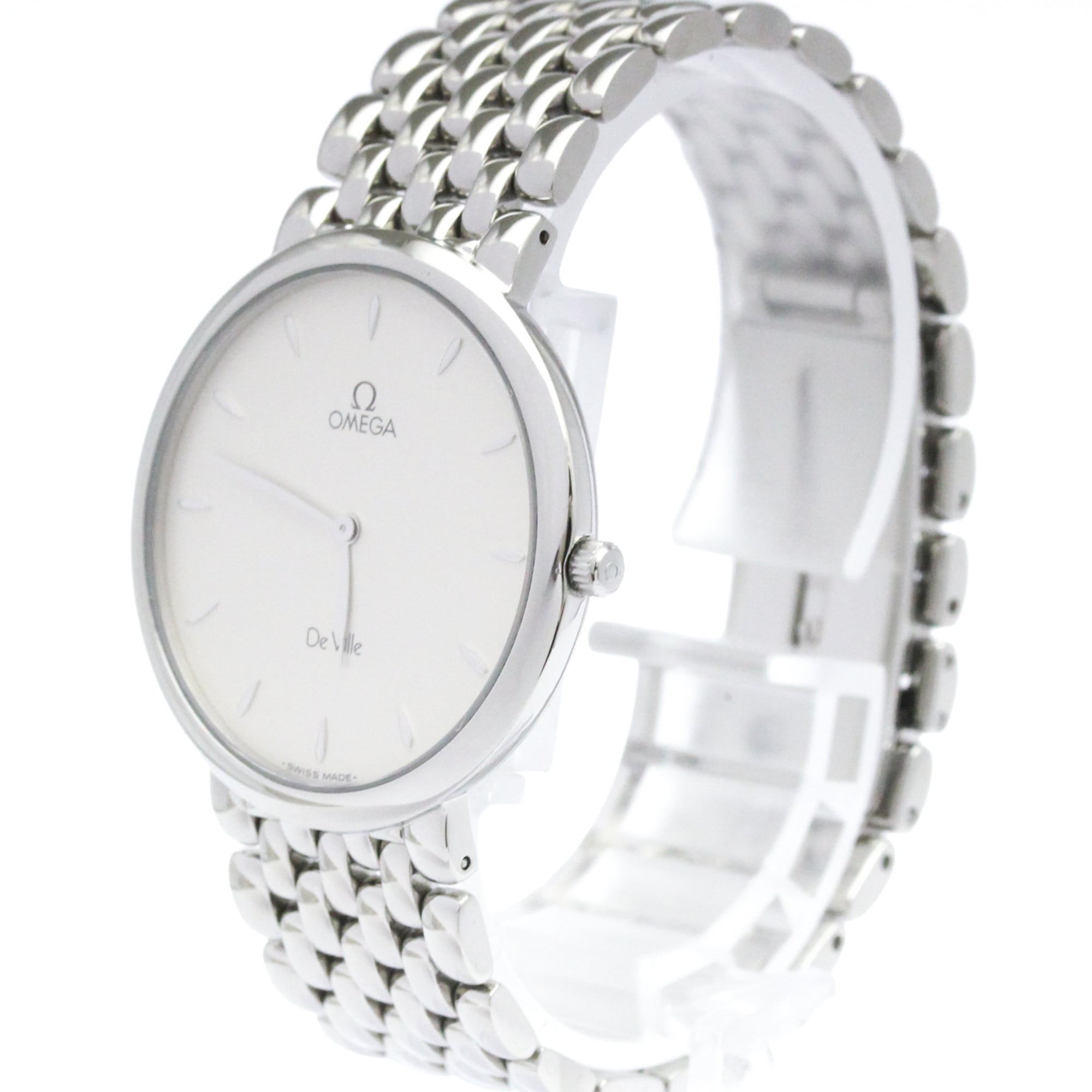 OMEGA De Ville Stainless Steel Quartz Mens Watch 7500.31 Polished — Very Good