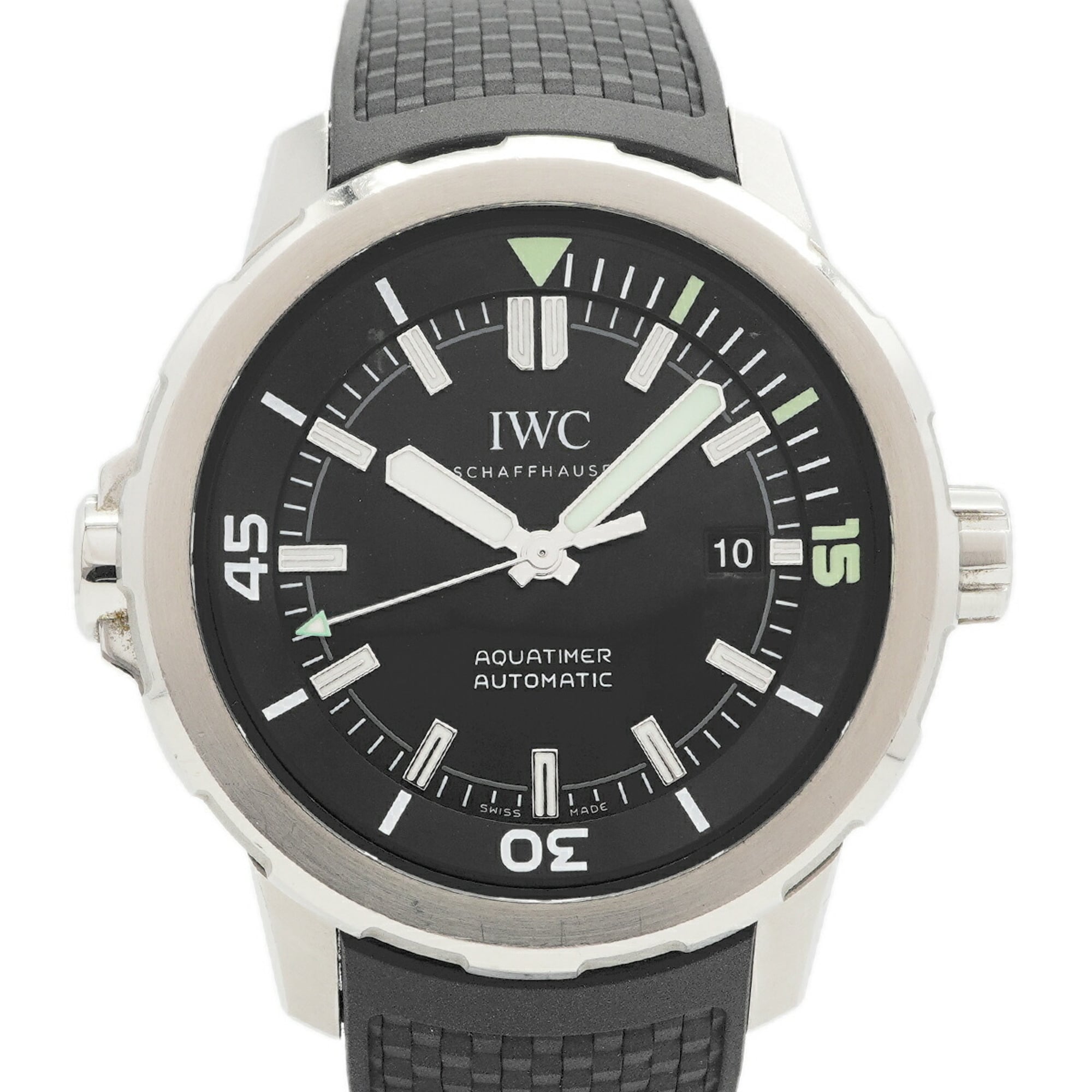 IWC Schaffhausen Aquatimer IW329002 Black Dial Men's Watch — Good