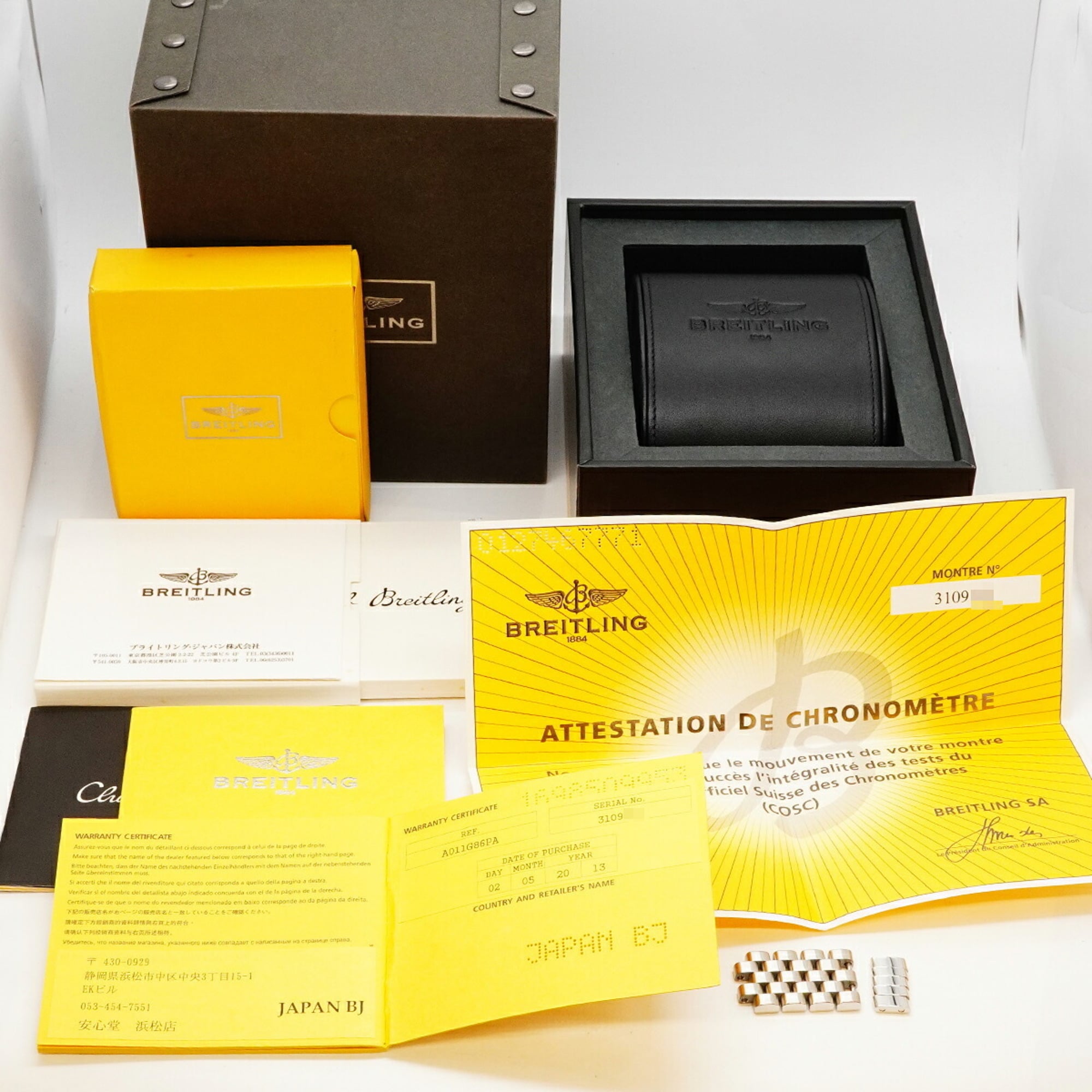 Breitling Chronomat 44 Mother-of-Pearl AB0110 Gray Dial Men's Watch — Good