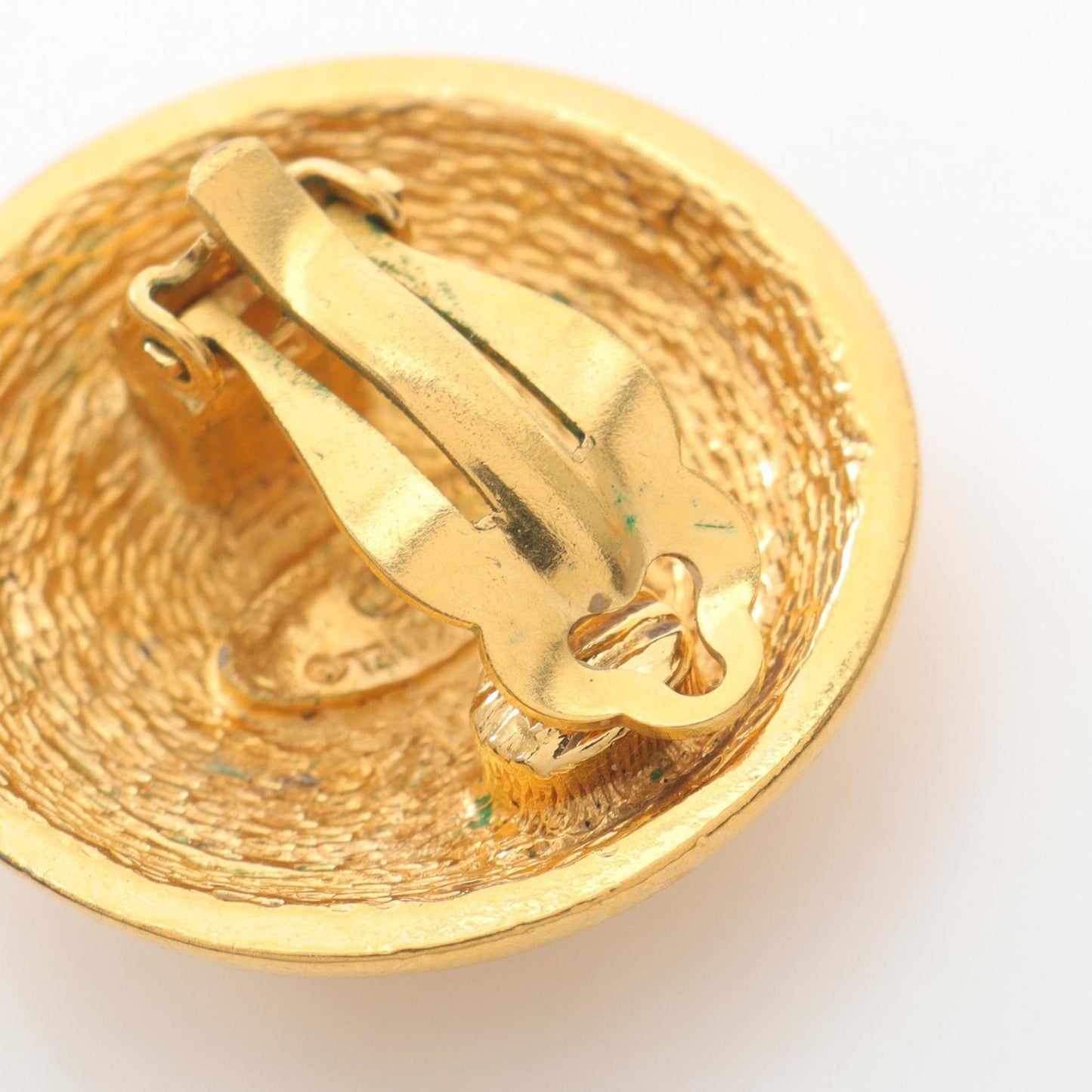 CHANEL Coco Mark Earrings, Gold Plated, Women's