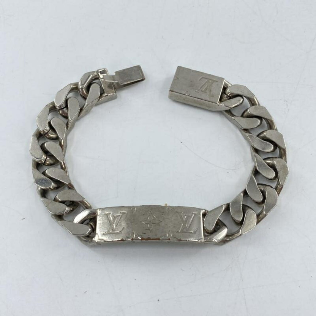 LOUIS VUITTON Chain Bracelet M62486 Monogram Silver Louis Vuitton