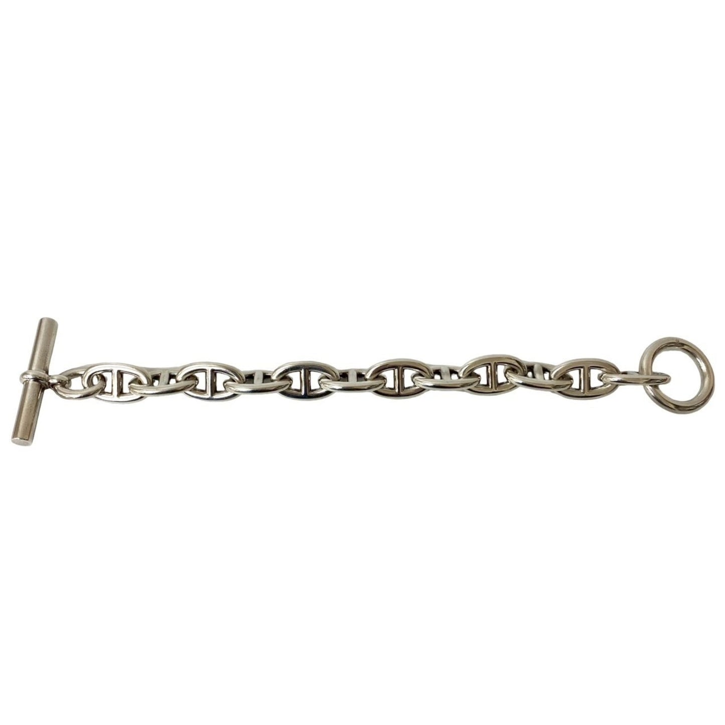 HERMES Chaine d'Ancre TGM 12-link Silver 925 Chain Bracelet Bangle 21793