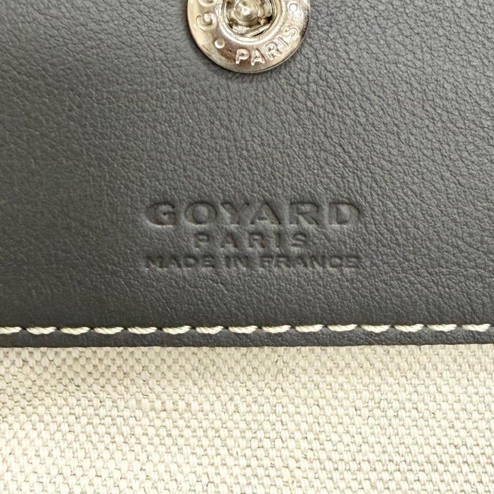 GOYARD Ange PM Tote Bag, Goyardine Canvas with Leather Accents, Comes Pouch, Grey, Made in France, Women's, Includes Dust Bag — Like New