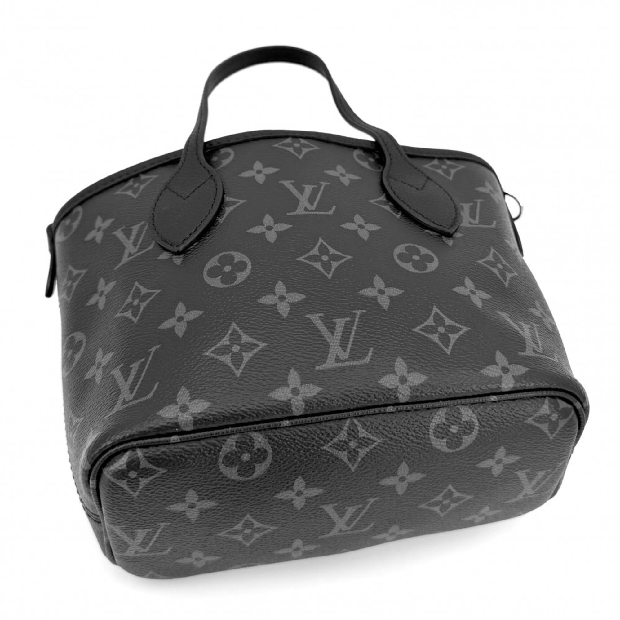 Louis Vuitton Women's Monogram Eclipse Neverfull Inside Out BB Handbag/Shoulder Bag, Reversible, Black, Silver Hardware, M15210 — Like New