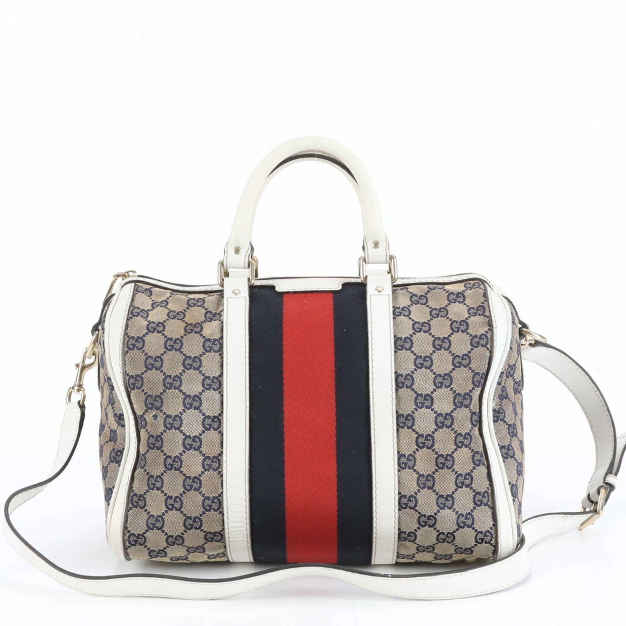 Gucci GG Canvas Sherry Line 247205 Leather Shoulder Bag/Handbag for Women