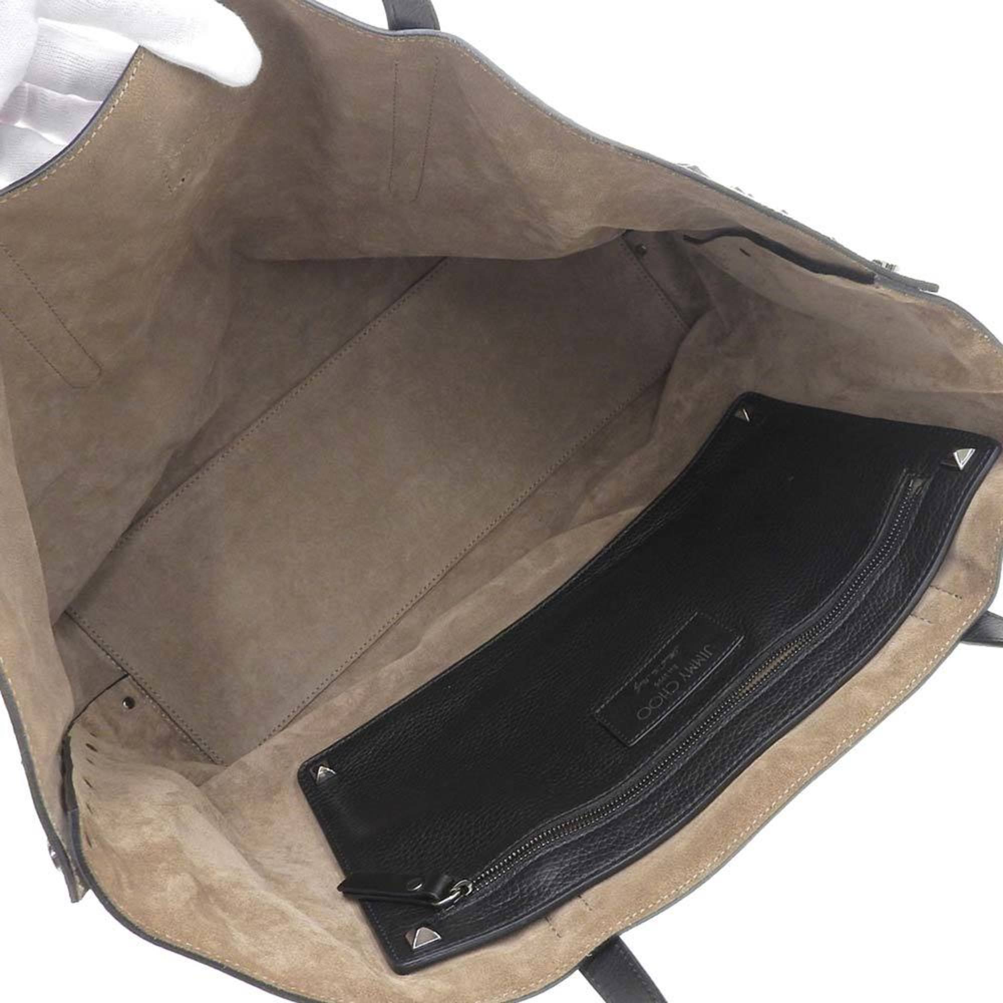 Jimmy Choo JIMMY CHOO star studs tote bag leather black