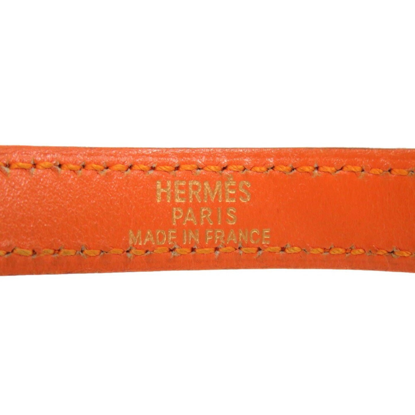 Hermes Kelly Double Tour Swift Orange G Stamped Bracelet 0902 HERMES