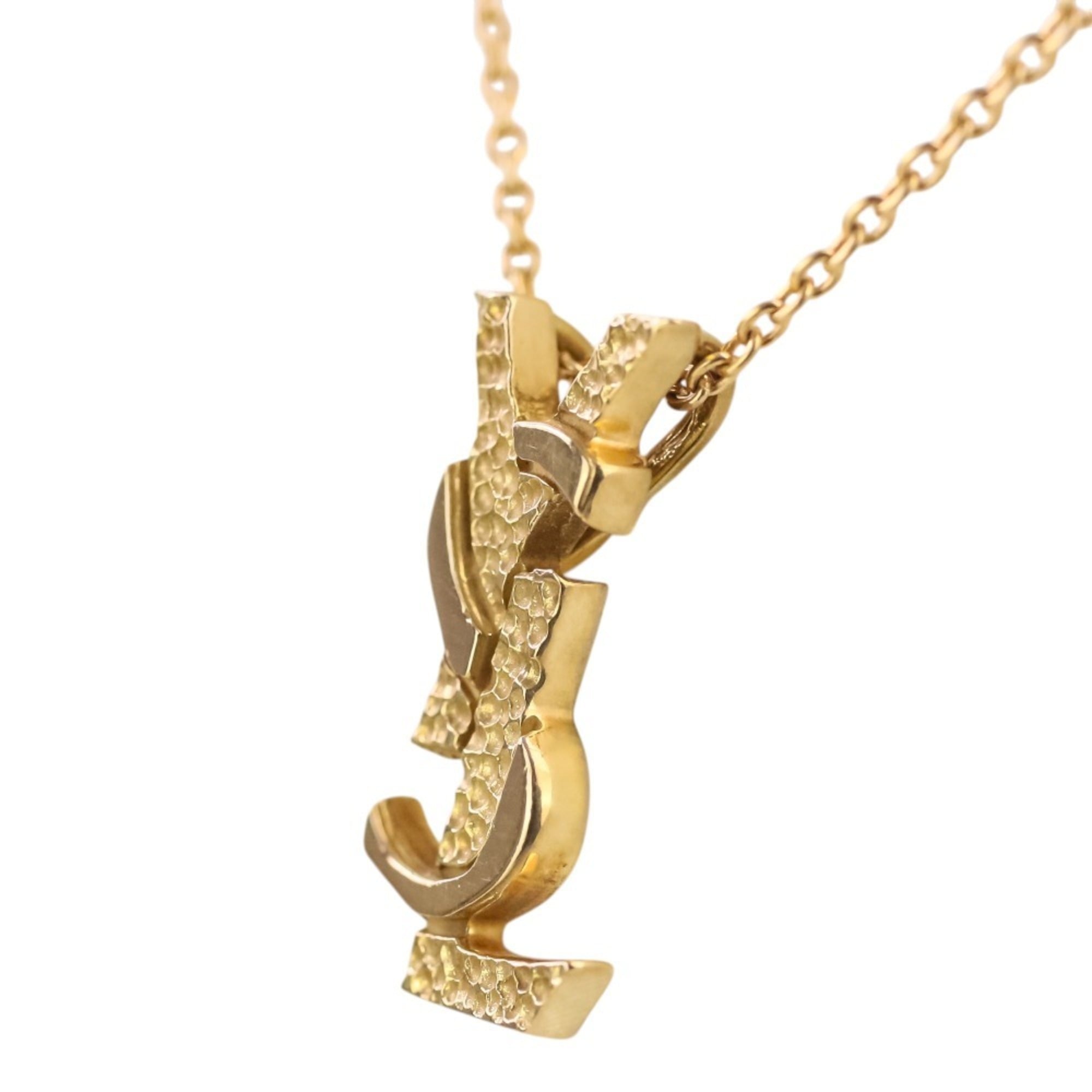 Yves Saint Laurent (YSL) 18K Gold Pendant Chain Necklace for Women — Like New