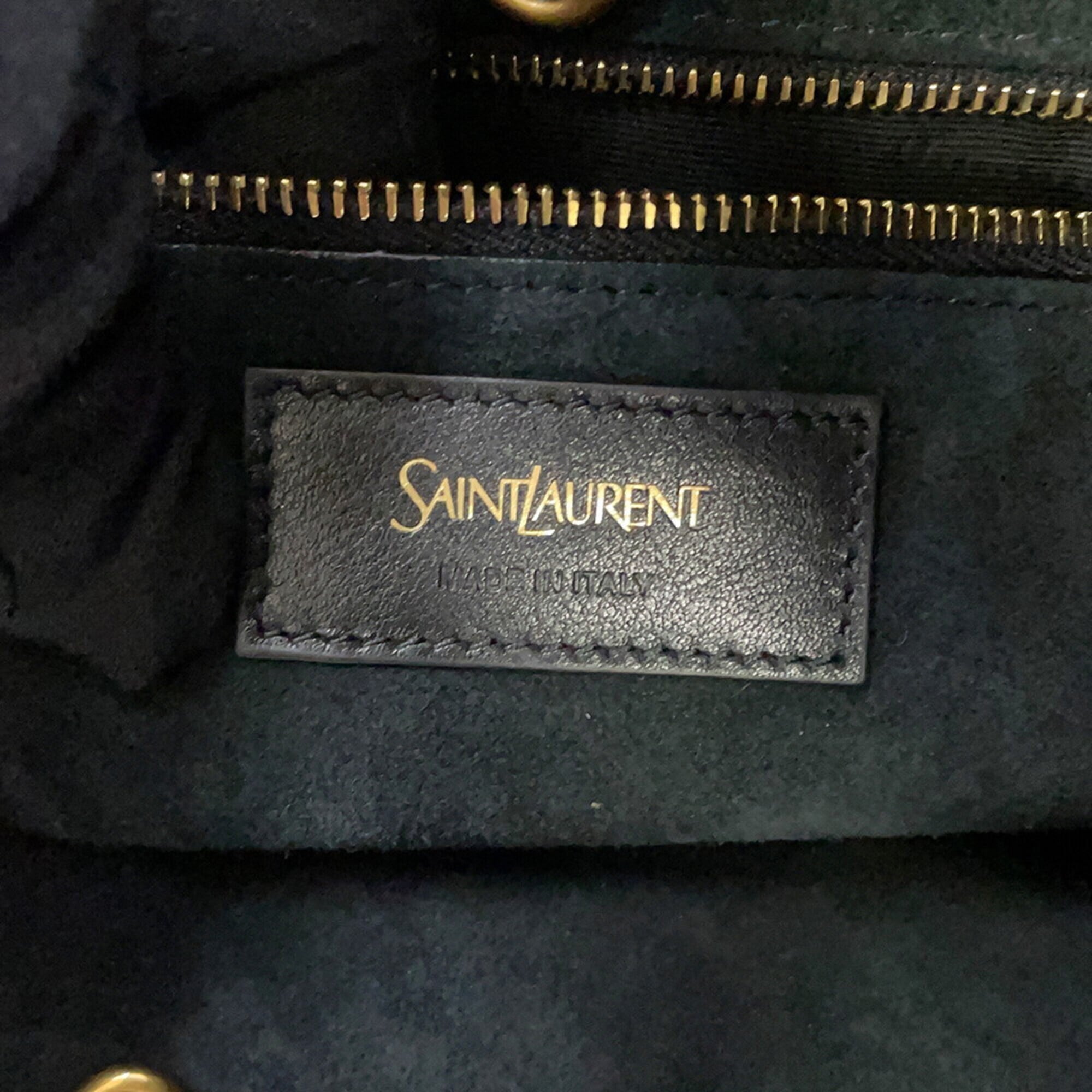 Yves Saint Laurent Saint Laurent Paris Tote Bag Y Hobo Calf Leather 833160 SAINT LAURENT PARIS Black Handbag — Like New