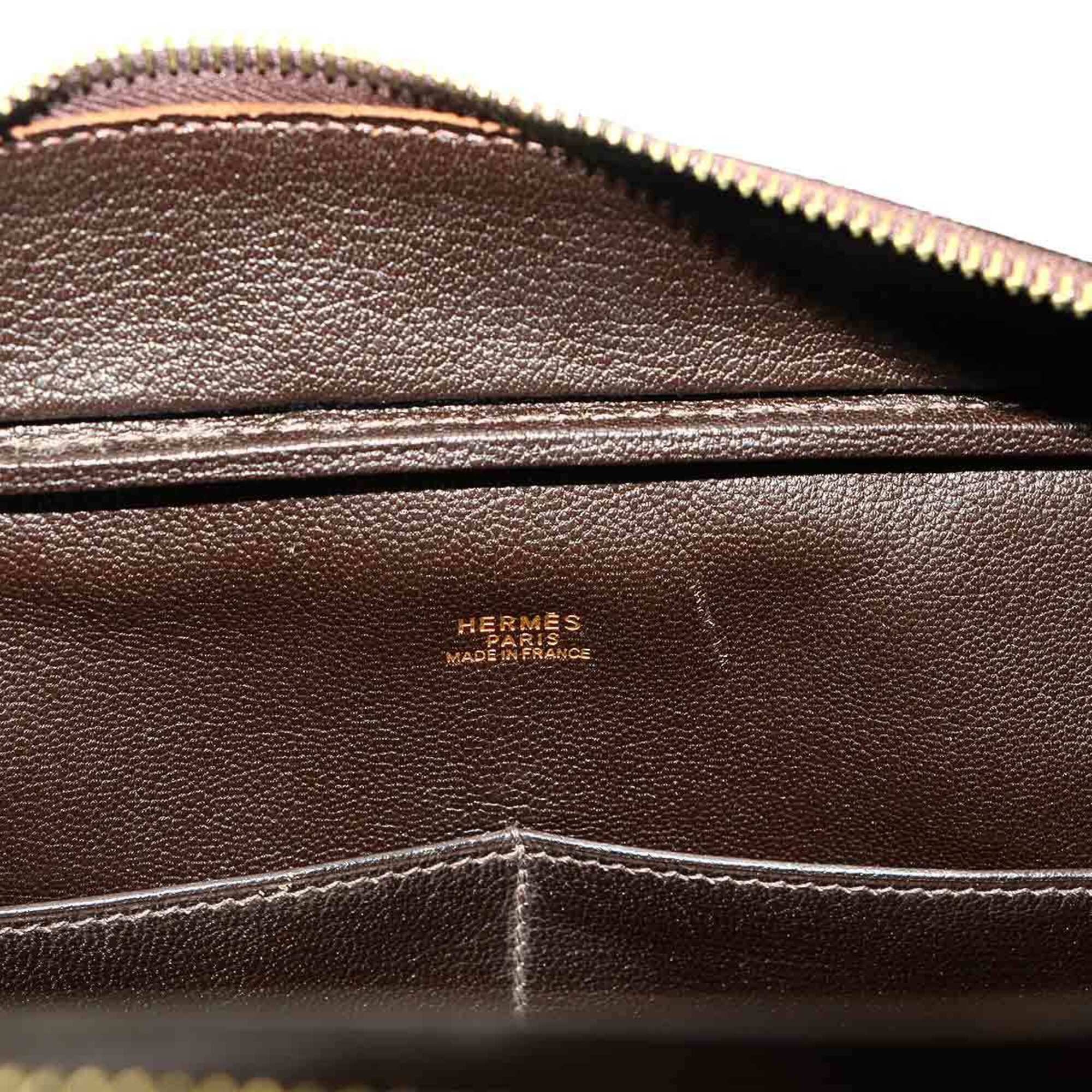 Hermes Plume 32 Handbag, Box Calf Leather, Ebene, □G Stamp, Gold Hardware — Like New
