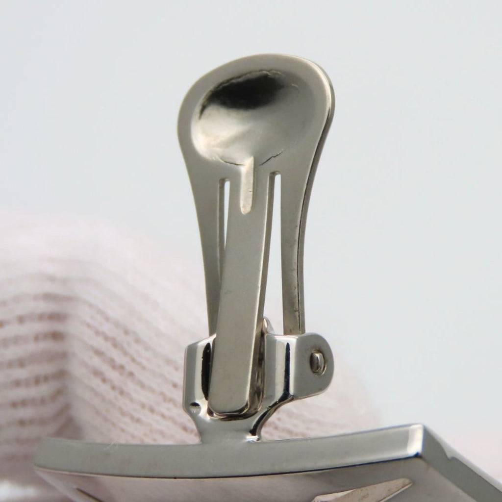 Salvatore Ferragamo earrings, metal silver square plated, for women.