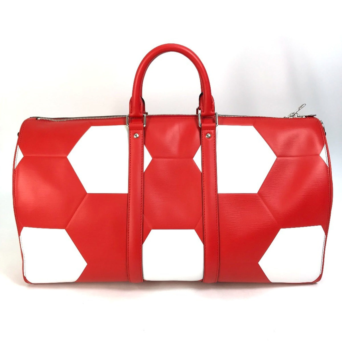 LOUIS VUITTON M52121 Epi 2018 FIFA World Cup Soccer Ball Keepol Bandouliere 50 Bag Boston Leather Men's Red O-230530-1 — New - Store Return