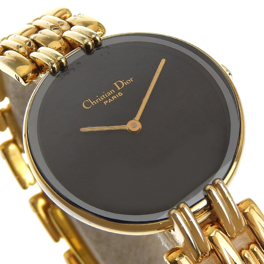Christian Dior Bakira Watch D46.154.4 Stainless Steel Quartz Analog Display Black Dial Women's — Good