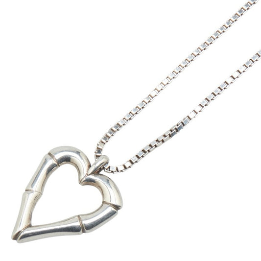 Gucci Bamboo Heart Motif Necklace in SV925 Silver for Women